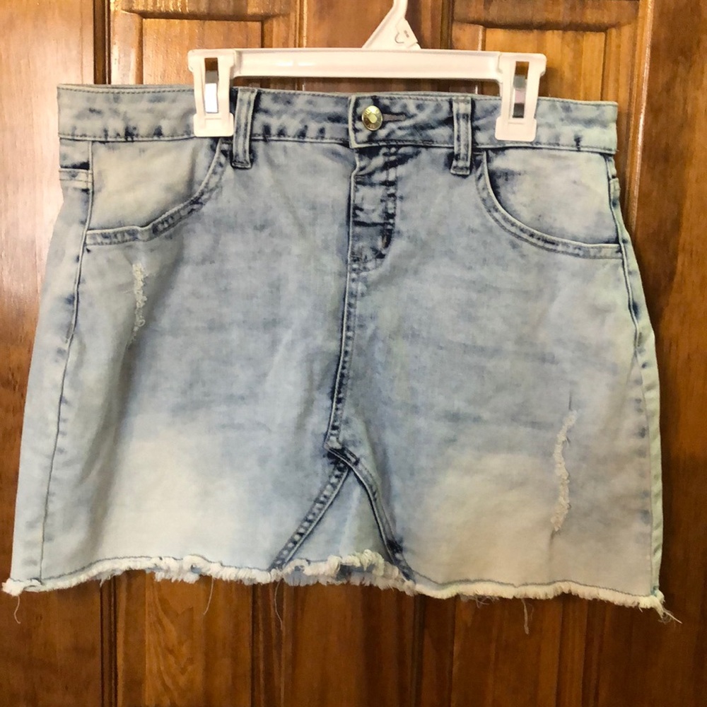 Justice jean skirt with shorts